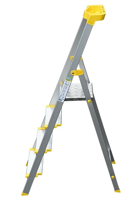 Стремянка алюминиевая анодированная 4 ступени проф., с орг. (AS704AK015) (ALUMET)