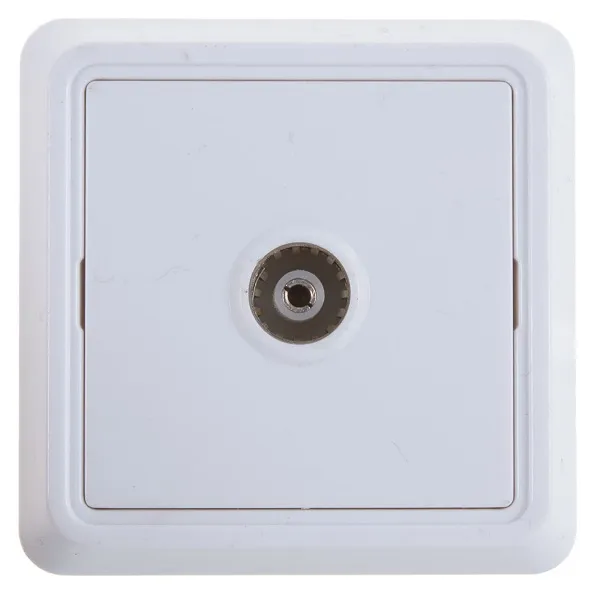 Розетка ОУ TV белая Октава IEK