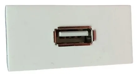 Розетка USB на 1 модуль 45х22,5, LK45 Ecoplast