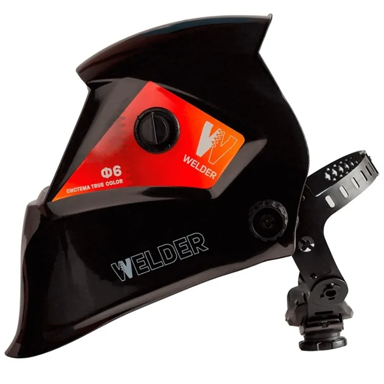 Маска сварочная WELDER PRO Ф6 REAL COLOR Хамелеон 93x43 мм, DIN 4/9-13 (Внеш. регул), в коробке
