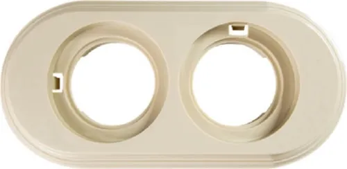 Рамка 2-я Сл. Кость (пластик) Bironi