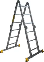 Лестница алюминиевая трансформер 4*3 шарнирная профессионал (ALUMET)