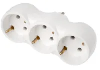 Разветвитель 3 гн. с/з прямой Белый Bylectrica (9)