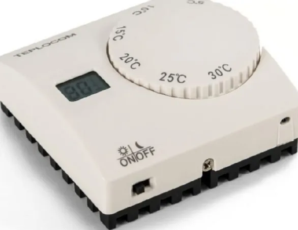 Термостат комнатный TEPLOCOM TS-2AA/8A, проводной 250В, 8А