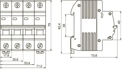 Автоматический выключатель ВА47-29 B10/1 4,5кА IEK