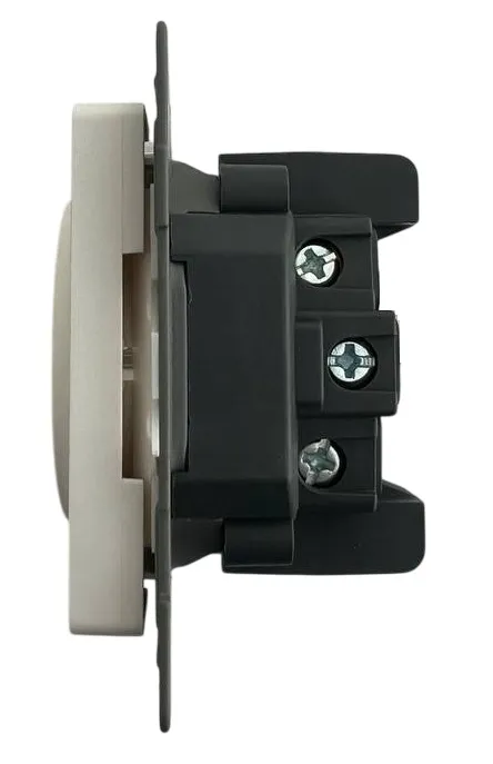 Розетка 1-я с/з со шторками белая U1A-006 Софт-тач "Уно" AWSproducts