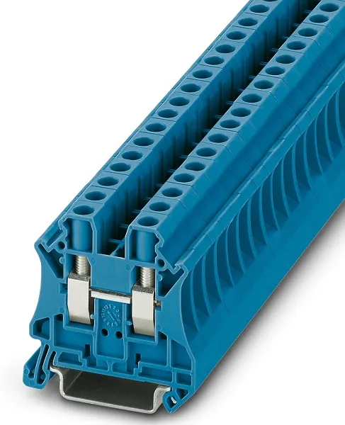 Клемма STEZ КНВ 6-2-С винтовая синяя 6мм2 41А 1000В ширина 8,2мм