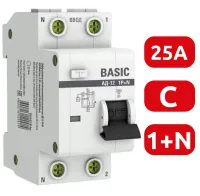 АВДТ АД-12 C25/1+N 30мА, тип АС, 4,5кА BASIC EKF РАСПРОДАЖА