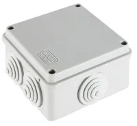 Коробка распред. о/п 100х100х55 IP55 БЕЛАЯ 6 сальников, без галогена, ПВ-0, JBS100 Ecoplast (90)