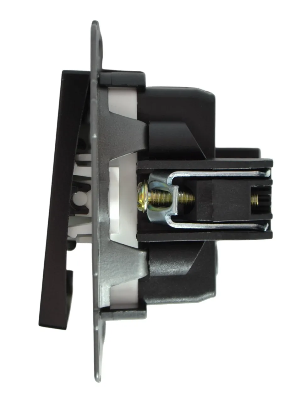 Выключатель 1-кл. с подсветкой чёрный A-002B "Аура" AWSproducts