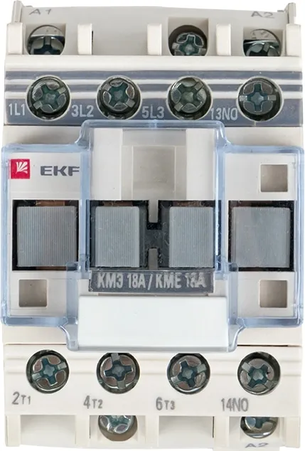 Контактор КМЭ 18А (кат.220В АС, 18А, 7,5кВт, 1но.) EKF