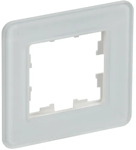 Рамка 1-я белый (стекло) BRITE IEK