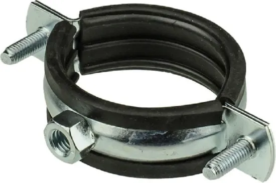 Хомут сантехнический 1 1/2" (48-52) М8 цинк без шпильки Premium