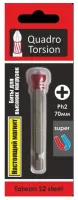 Бита 1/4" Ph2х70мм магнитная (1 шт) Quadro Torsion