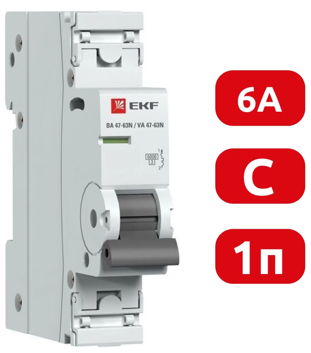 Автоматический выключатель ВА 47-63N C6/1 6кА Proxima EKF