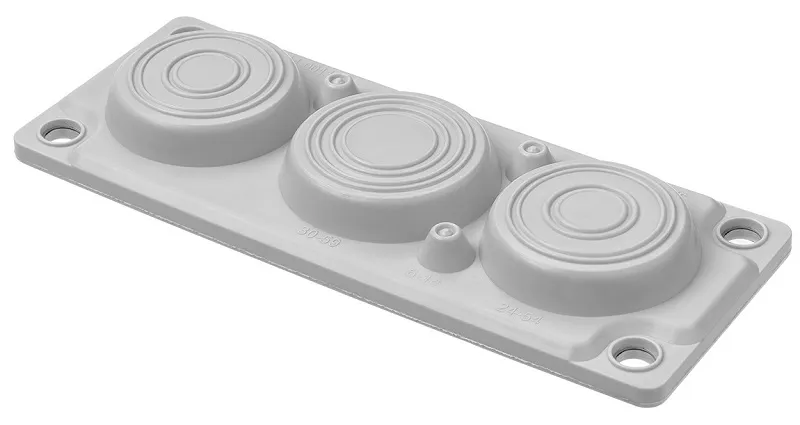 Кабельный ввод мембранный КВМ-6, ТЭП, RAL7035, IP66, 6 вводов TDM