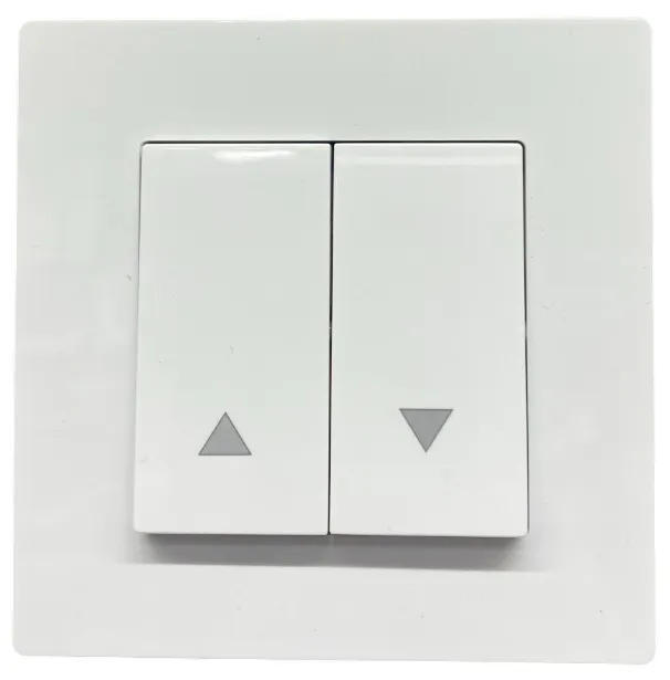 Выключатель жалюзи 2-кл. белый A-013W "Aura" AWSproducts