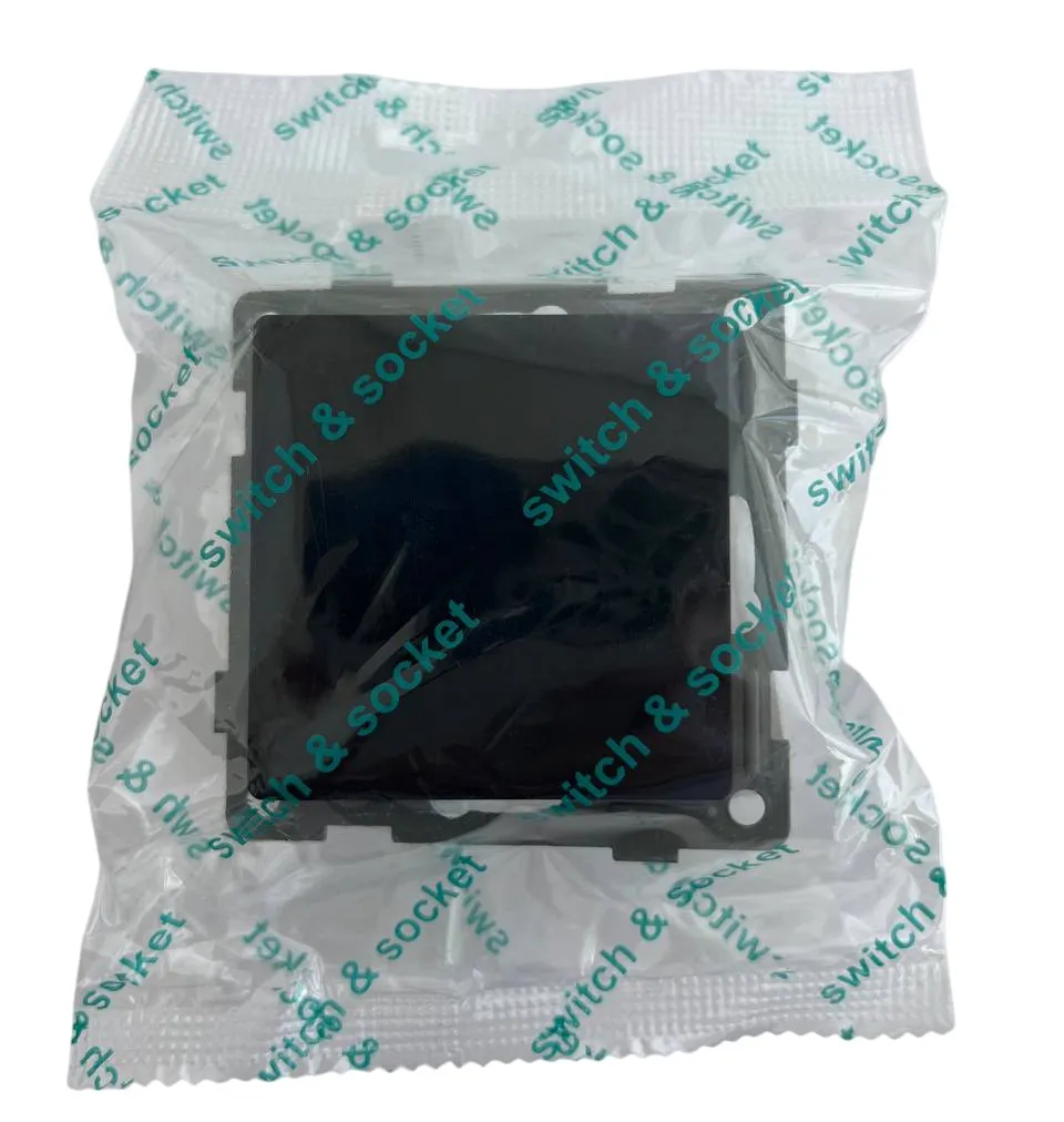 Выключатель 1-кл. чёрный U2B-001-1 SoftTouch "Uno" AWSproducts