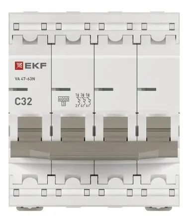 Автоматический выключатель ВА 47-63N C32/4 6кА Proxima EKF