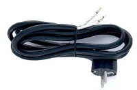 Кабель питания RIPO  1.8м, Schuko S22- (3*1.00 mm2)  16A, черный, угловая вилка, с заземлением