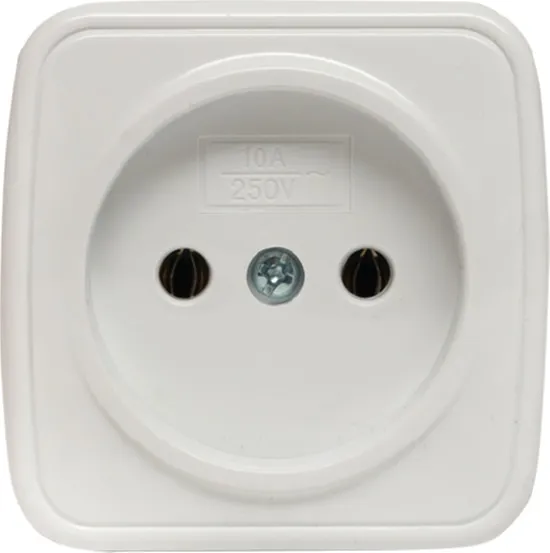 Розетка ОУ 1-я б/з Белый Минск EKF