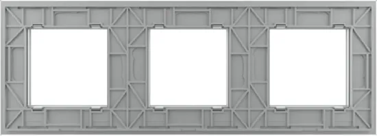 Рамка 3-я Серый (стекло) Livolo