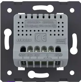 Выключатель сенсорный 2-кл. умный EC (механизм) Livolo