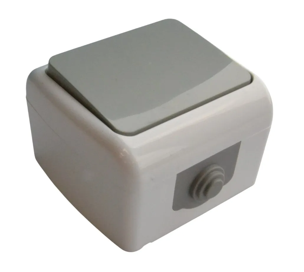 Выключатель ОУ 1-кл. IP54 SD-V1001WG "Standard" AWSproducts