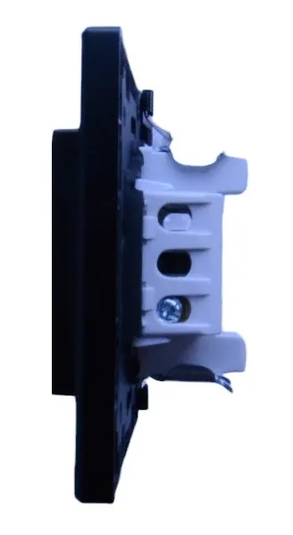 Выключатель проходной 1-кл. с подсветкой чёрный SD-P1004B "Standard" AWSproducts