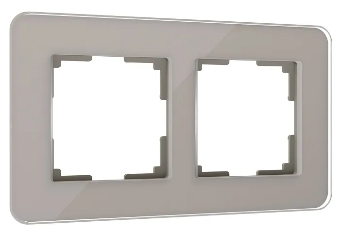 Рамка 2-я Дымчатый (стекло) Elite WERKEL