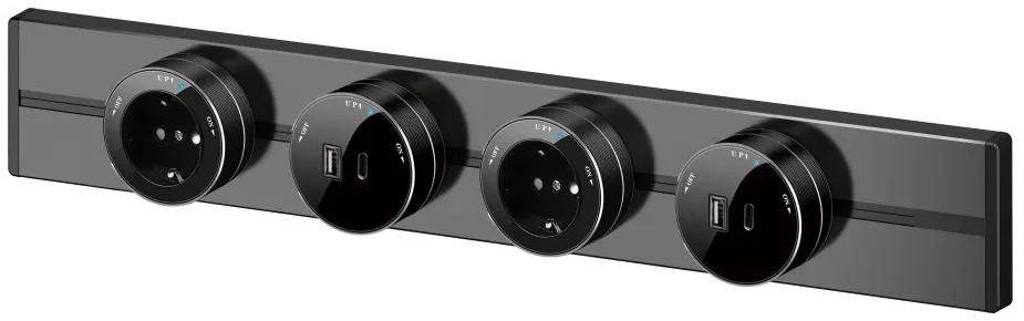 Розетка MultiTrack универсальная Антрацит SE