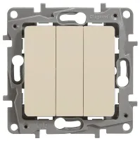 Выключатель 3-кл.сл.кость ETIKA