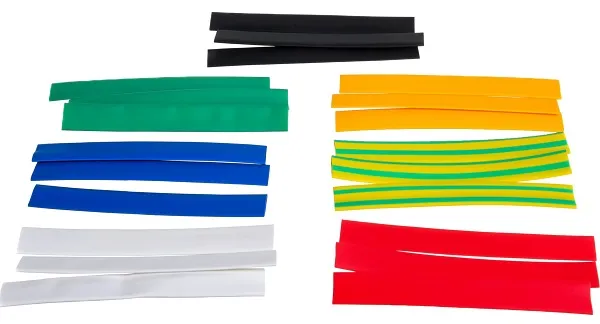 Набор Термоусаживаемая трубка ТУТ 8/4 21шт., 100мм ЦВЕТНЫЕ, уп