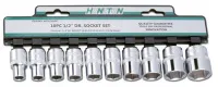 Набор головок 1/2”, 10-24мм (10пр. пласт блистер) / HONITON (Тайвань), ком