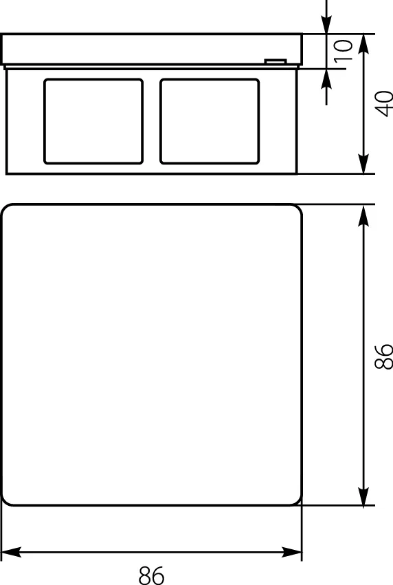 Коробка распред. о/п 86х86х40 IP55 БЕЛАЯ VP-02 ELEKTROPLAST