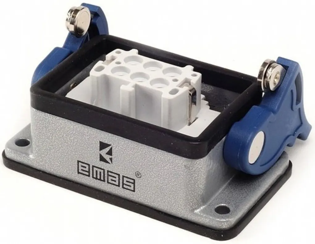 Розетка настенная, 6 полюсов, 16А, 2 скобы