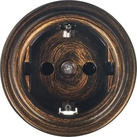 Розетка 1-я с/з Бронза (пластик) Bironi