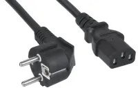 Кабель питания RIPO  1.2м, Schuko-C13 (3*0.5 mm2)  6A, черный, угловая вилка, с заземлением