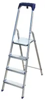 Стремянка алюминиевая 4 ступени с пластиковым органайзером  (AM704AK011) (ALUMET)