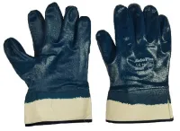 Перчатки рабочие прорезиненные (синие б/манжета) (120шт/уп), п