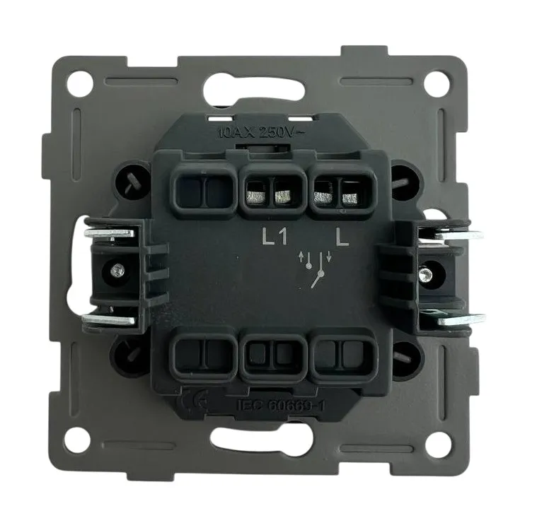 Выключатель 1-кл. чёрный U2B-001-1 SoftTouch "Uno" AWSproducts