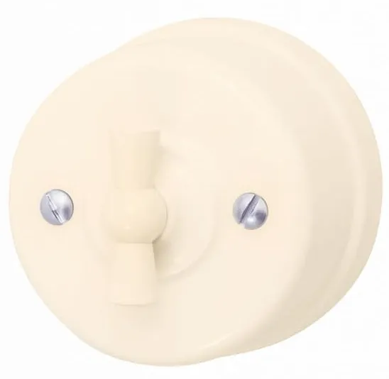 Выключатель 2-кл. Пес-золото (пластик) Bironi