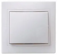 Выключатель 1-кл. белый Кварта IEK