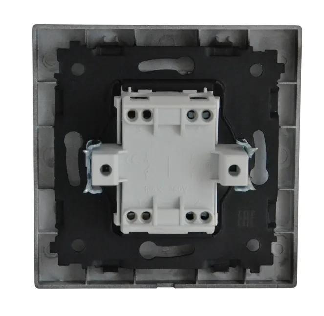 Выключатель 2-кл. чёрный SD-P1005B "Standard" AWSproducts