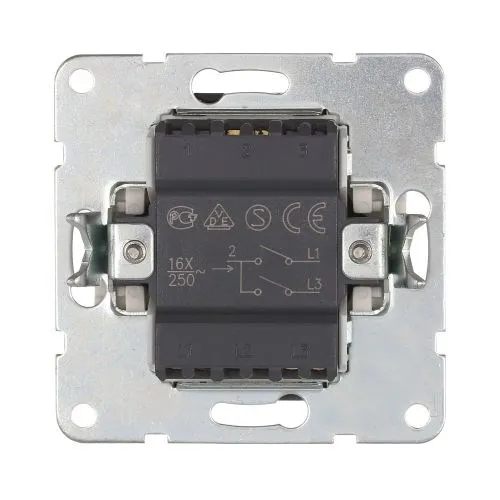 Выключатель проходной 2-кл. Белый LK80 Ecoplast