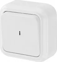 Выключатель ОУ 1-кл. с подсветкой Белый Пралеска Bylectrica