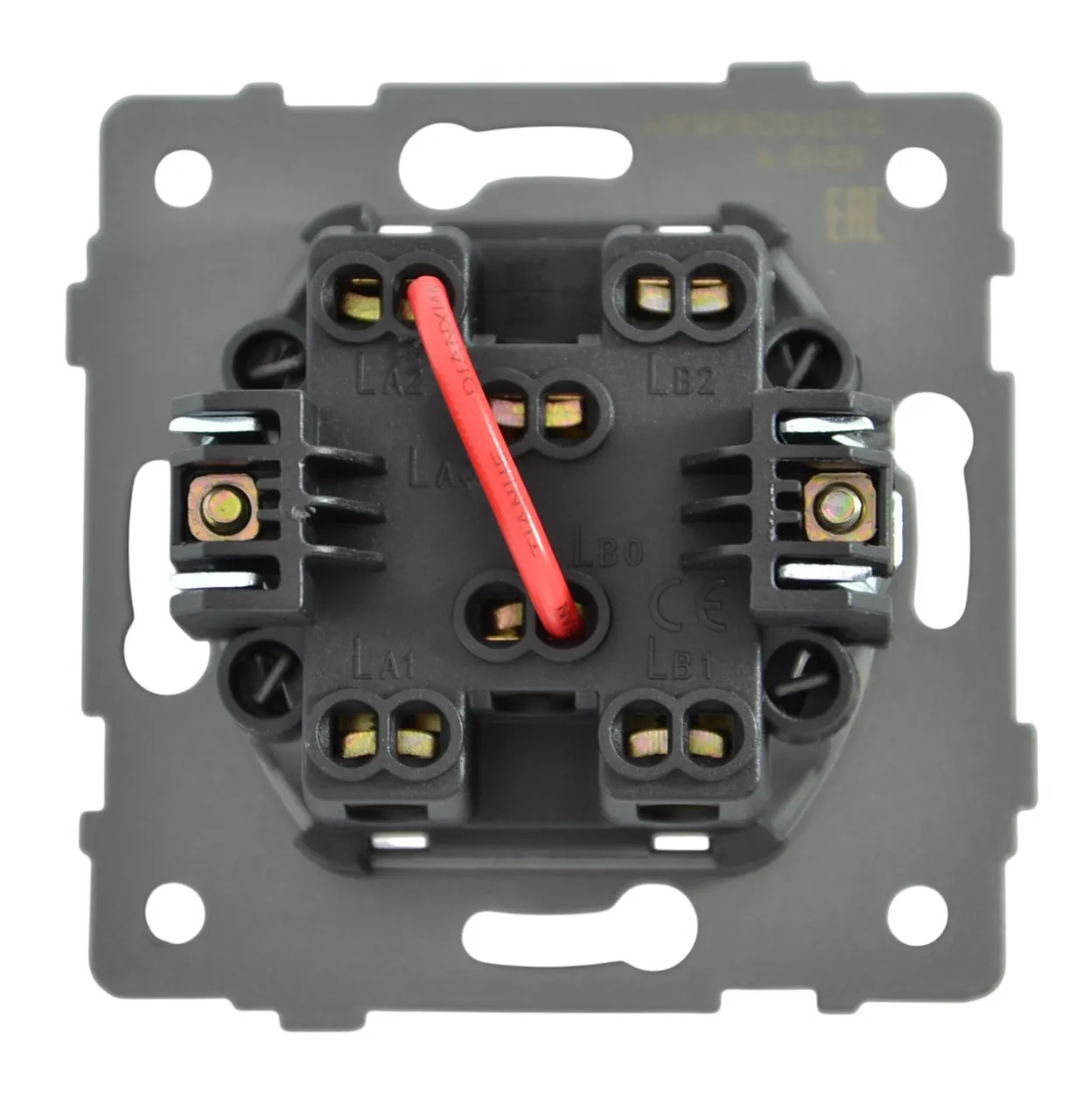 Выключатель жалюзи 2-кл. чёрный A-013B "Аура" AWSproducts