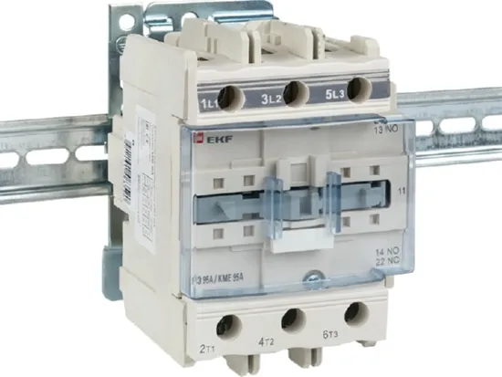 Контактор КМЭ 95А (кат.220В АС, 95А, 45кВт, 1но. 1нз) EKF