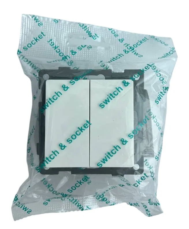 Выключатель проходной 2-кл. белый U1A-002-2 SoftTouch "Uno" AWSproducts