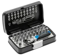 Набор бит с трещоткой 1/4", SL, PH, PZ, HEX, Torx, Torx c отверстием, 33 шт. HOEGERT, ком